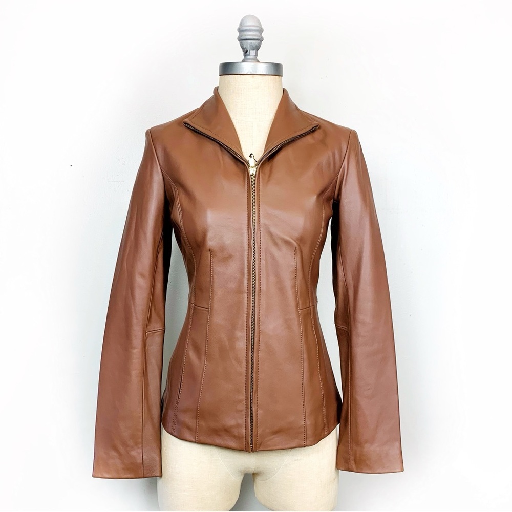 NWT Cole Haan 100% Genuine Leather Jacket | $450 Retail | Fully Lined | Luxe Fit